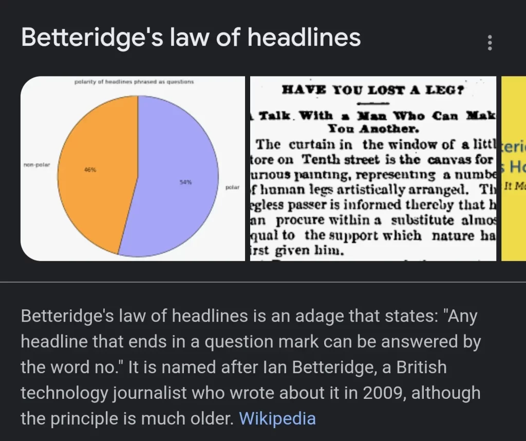 Nguyên tắc tiêu đề của Betteridge là gì?